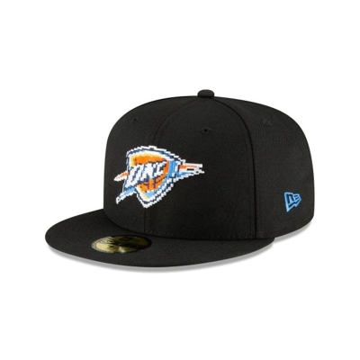 Oklahoma City Thunder Gorra | New Era NBA Pixel 59fifty Fitted Cap Mexico - Negros